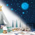 thumbnail image 4 of 1049 piezas Pegatinas de pared para niños Pegatinas de pared Luna y estrellas Adhesivo de pared luminoso fosforescente Autoadhesivo Bebé Niño Niña Niño Adulto Dormitorios Decoración de techo, 4 of 4