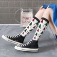 thumbnail image 5 of Honeii Buffalo Plaid Christmas Trees Print Long Socks,Novelty Design Socks Gift for Men and Women,Crew Socks,Calf Socks, 5 of 6