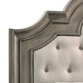 thumbnail image 2 of Benjara Bem King Size Bed, Scalloped and Arched Headboard, Cream Fabric Upholstery, 2 of 5