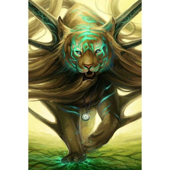 Marmont Hill "Godly Tigers 1" Painting Print on Canvas