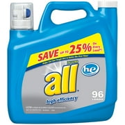 all 2X Ultra HE Liquid Laundry Detergent, 150 Fl. Oz.