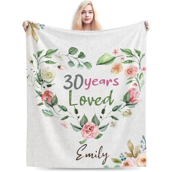 XZYG Custom Blanket Birthday Gift for Mother Personalized Blanket with Photos Birthday Gift for Grandma Multi Size Blanket(50*60inch)