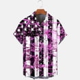 thumbnail image 4 of ibuvkizy Men's 4Th Of July USA Shirts Shirt Short Sleeve American Flag T-Shirt Independence Day Print Shirt Printed Lapel Collar T-shirt Tops Lapel Tops/shirt Summer Patriotic Graphic Tees Clearance, 4 of 5