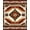 Brown Multi, Pattern 4, variant on ODIKA Rustic Cabin Cowgirl Pine Tree Motif With Southwestern Border for Dorm Room, Small Living Apartment, Stain Resistant Low Profile