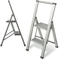 thumbnail image 2 of Sorfey 2-Step Folding Step Ladder Aluminum Foldable Step Stool Step Platform, 2 of 8