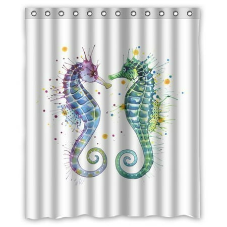 seahorse shower curtain amazon