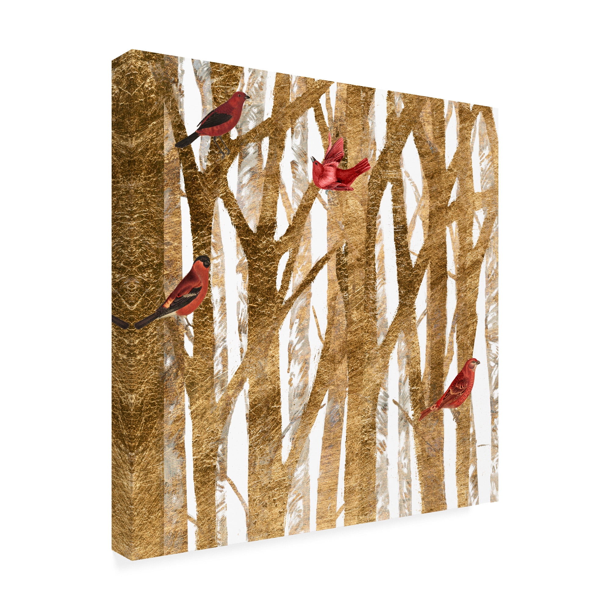 Trademark Fine Art 'Red Bird Christmas I' Canvas Art by Studio W