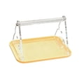 thumbnail image 4 of Percha de mesa para pájaros, juguete para ejercitar aves, soporte de entrenamiento con bandeja para excrementos. Amarillo, 4 of 9