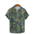 thumbnail image 2 of ZQUUVOU Men's Hawaiian Shirt With Mature Floral Pattern Short Sleeve Resort Casual Beachwear Collar Summer Beach Shirts D-Multicolor, 2 of 5