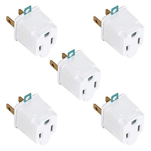 Maximm 3 Prong Plug Adapter to 2 Prong Power Plug, Grounding Adapter 3 Pin to 2 Pin Outlet