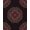 Burgundy Rose Gold, Pattern 13, variant on Design&I 8'x10' Washable Area Rug Wildlife Motif Frame Botanical Scroll Border Vintage Gothic Moth Playful for Dining Room, Large Office, Lounge, Snag-Free