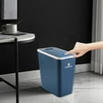 thumbnail image 6 of YOBOLK Trash Can Clearance Bathroom Trash Can With Lid Garbage Can With Press Lid Plastic Wastebasket With Popup Lid for Toilet office Bedroom Living Room Garbage Can, 6 of 6