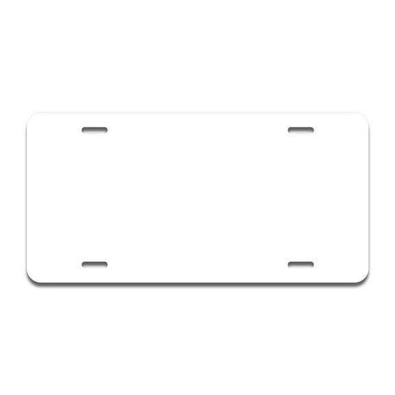 Solid White Aluminum License Plate| License Plate 12" X 6" Fits Any Car, Truck, SUV, RV, or Trailer | Made in The USA