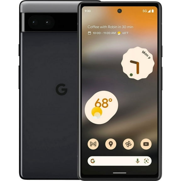 Restored Google Pixel 6a Smartphone, Fully Unlocked,128 GB Storage   6 GB RAM, Charcoal (Refurbished)