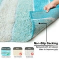 thumbnail image 3 of Alfombra de baño Chardin Home Cordural Stripes, juego de 2 unidades, color turquesa, 3 of 9
