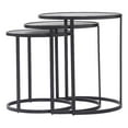 thumbnail image 4 of Renwil Donatella 22x20" Modern Metal Nested Table in Black (Set of 3), 4 of 8
