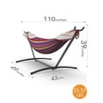 thumbnail image 4 of KEESTP Comfortable 2 Person Hammock with Stand,Ease of Assembly Portable Brazilian Hammock,450lb Capacity - Rainbow, 4 of 7