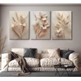 thumbnail image 2 of Lienzo decorativo UZXTFQU con estampado floral beige neutro, 3 unidades, 2 of 6