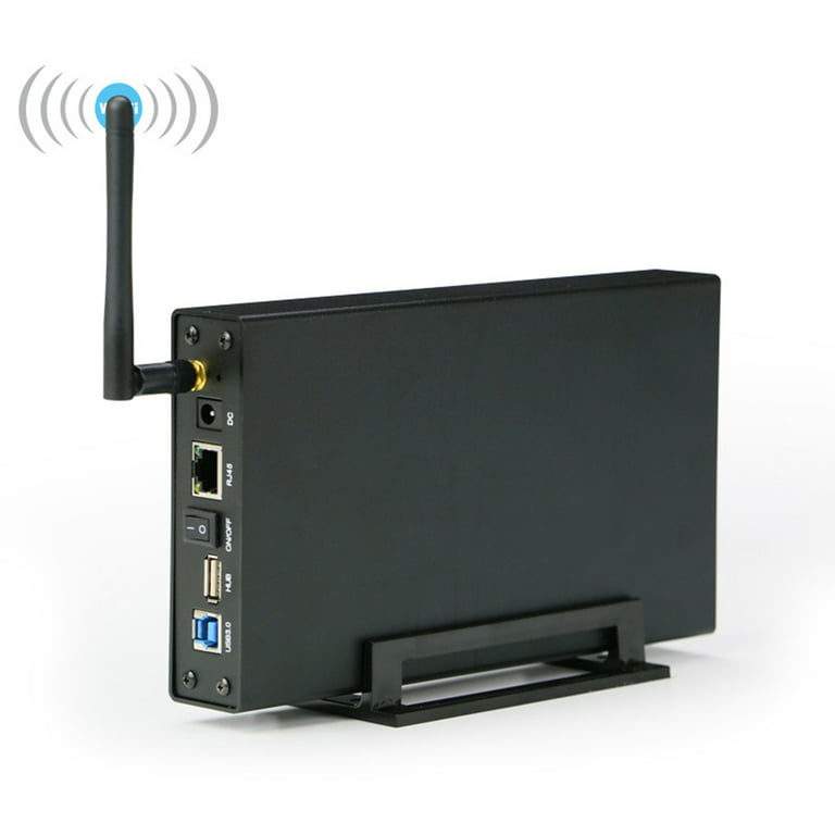 fumle Canberra Joseph Banks Portable 3.5'' HDD SSD Enclosure Portable Wifi Router USB3.0 Rj45 Ethernet  NAS Network Streaming Server Storage Case Box - Walmart.com