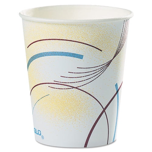 SOLO Paper Water Cups 5 oz. Cold Meridian Design Multicolored 100/Bag