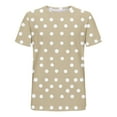 thumbnail image 5 of Kaemgyyd Men's T-Shirt Soft Casual Short Sleeve Crewneck Tee Fashion Polka Dot Streetwear Loose Summer Beach Work Tops, 5 of 5