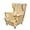Beige, variant on Wing Chair Slipcovers, 2 Piece Stretch Wingback Chair Cover Soft Velvet Armchair Covers with Elastic Bottom for Living Room Bedroom