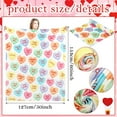 thumbnail image 2 of Candy Hearts Blanket Christmas Valentine's Day Gifts Colorful Heart Soft Warm Travel Throw Conversation Blanket 50 x 60 Love Collection Plush Blanket for Women Couple Bed Sofa Gifts, 2 of 7