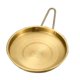 thumbnail image 1 of Bandeja de acero inoxidable para servir, plato para servir, vajilla portátil multiusos para tartas. Oro 24cm, 1 of 9