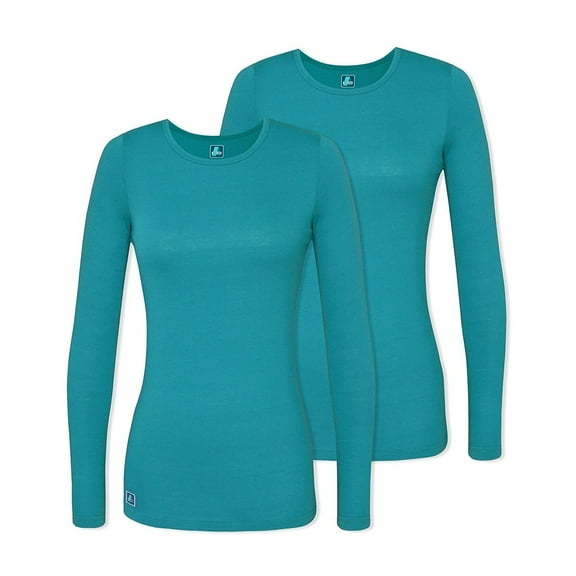 Adar Underscrubs for Women 2 Pack - Long Sleeve Underscrub Comfort Tee