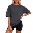 thumbnail image 2 of Womens T-Shirts Washed Oversized Drop Shoulder Casual T Shirt for Soft Relaxed Crew Neck Long Sleeve Top, 2 of 3