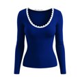 thumbnail image 5 of Vivianyo HD Women's Scoop Neck Slim Fit Tees Shirts, Casual Spring Fall Long Sleeve Tops for Women, Sizes S-2XL, 5 of 5