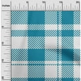thumbnail image 2 of oneOone Georgette Viscose Teal Green Fabric Check Craft Projects Decor Fabric Printed By The Yard 42 Inch Wide, 2 of 4