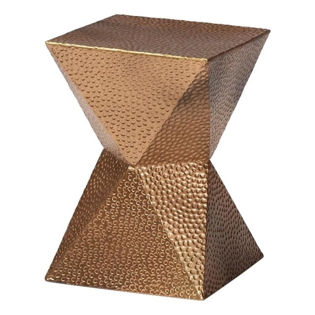 Mesa Baxton Studio Pacey con detalles metálicos geométricos de 30 x 30 x 42 cm