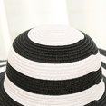 thumbnail image 5 of Yesbay Women Sun Hat Foldable Wide Brim Stripe Contrast Color Bucket Hat for Summer, 5 of 7