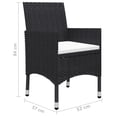 thumbnail image 4 of vidaXL 5 Piece Garden Dining Set Black, 4 of 5