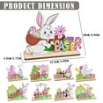 thumbnail image 6 of CoreLiving Easter Table Decor Wooden Bunny Decorations Spring Centerpieces Farmhouse Easter Decor for Home Office Tiered Tray Decor Shelf Decor Mantel Decor Indoor Spring Decor Easter Home Decor, 6 of 9