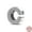 KJC165-C, variant on BONZEUS 925 Sterling Silver Alphabet Letter Charm Bead with Zircon - Square Shape A-Z Initial Pendant for Bracelet & DIY Fine Jewelry Gifts