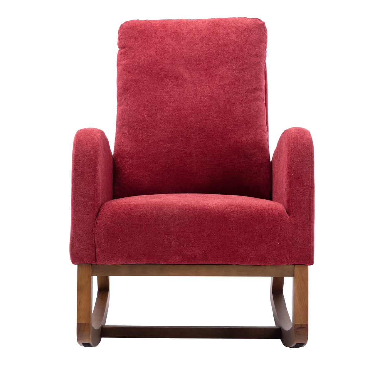 Comfortable Fabric Rocking Chair for Elderly and Adults, Modern Accent