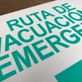thumbnail image 6 of TRADESAFE RUTA DE EVACUACIÓN DE EMERGENCIA Arrow Right, Evacuation Sign, Wall Safety Signs, 14” x 10”, 40 Mil Aluminum Safety Sign, 6 of 6