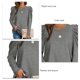 thumbnail image 5 of Top de corte informal para mujer, Top con cuello redondo y mangas abullonadas, Top transpirable de Color puro para ir de compras, 5 of 6