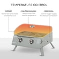 thumbnail image 3 of 2-Burner Propane Gas Grill, Portable Tabletop BBQ with Lid and Foldable Legs, Carbon Steel Smoker with Thermometer, Silver, for Camping, Picnic, Patio and Outdoor Cooking, 3 of 7