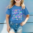 thumbnail image 2 of Little Kid Shirts For Teen Kids Girls Child Short Sleeve Prints T Shirt Trendy Girls Fans Present Tops en Top Snowflake Top Fall Shirts Kids Boys Tops for Teen Size 12 Cute 4-5 Years Blue, 2 of 4