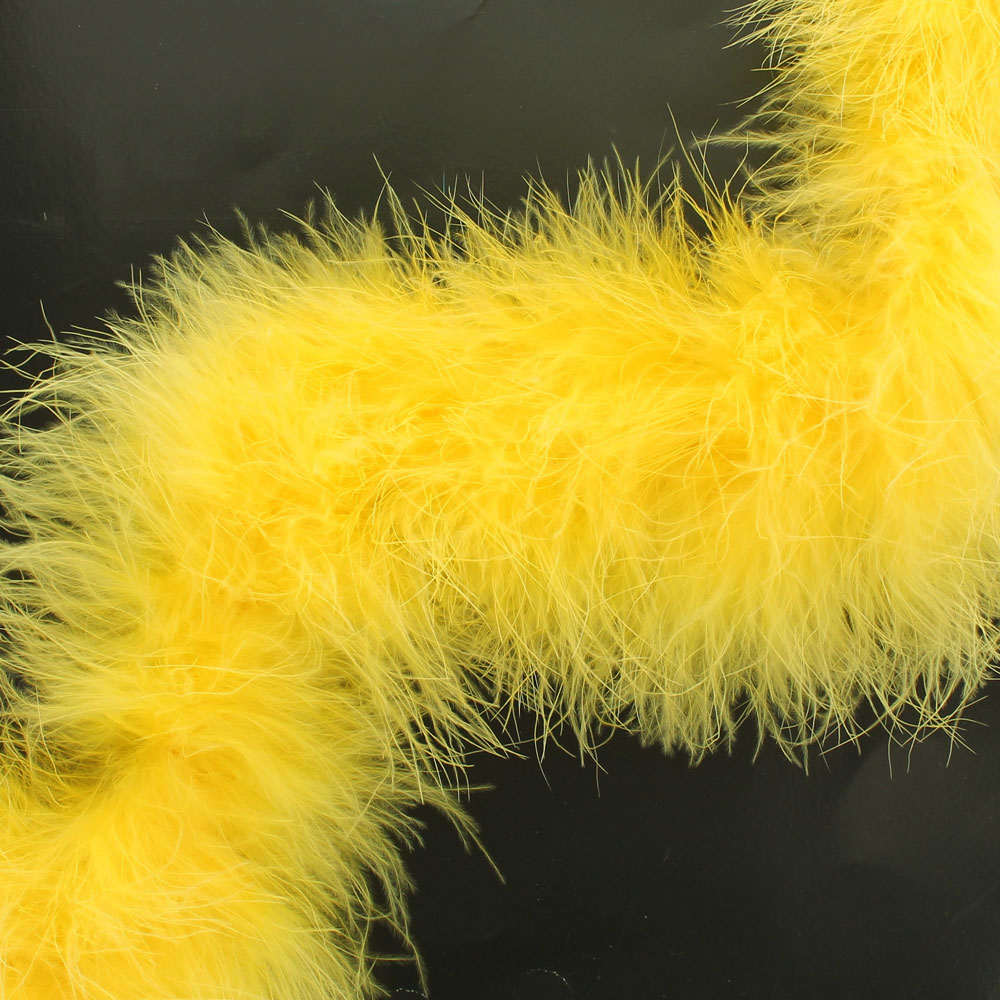 18" Yellow Marabou Feather Boa
