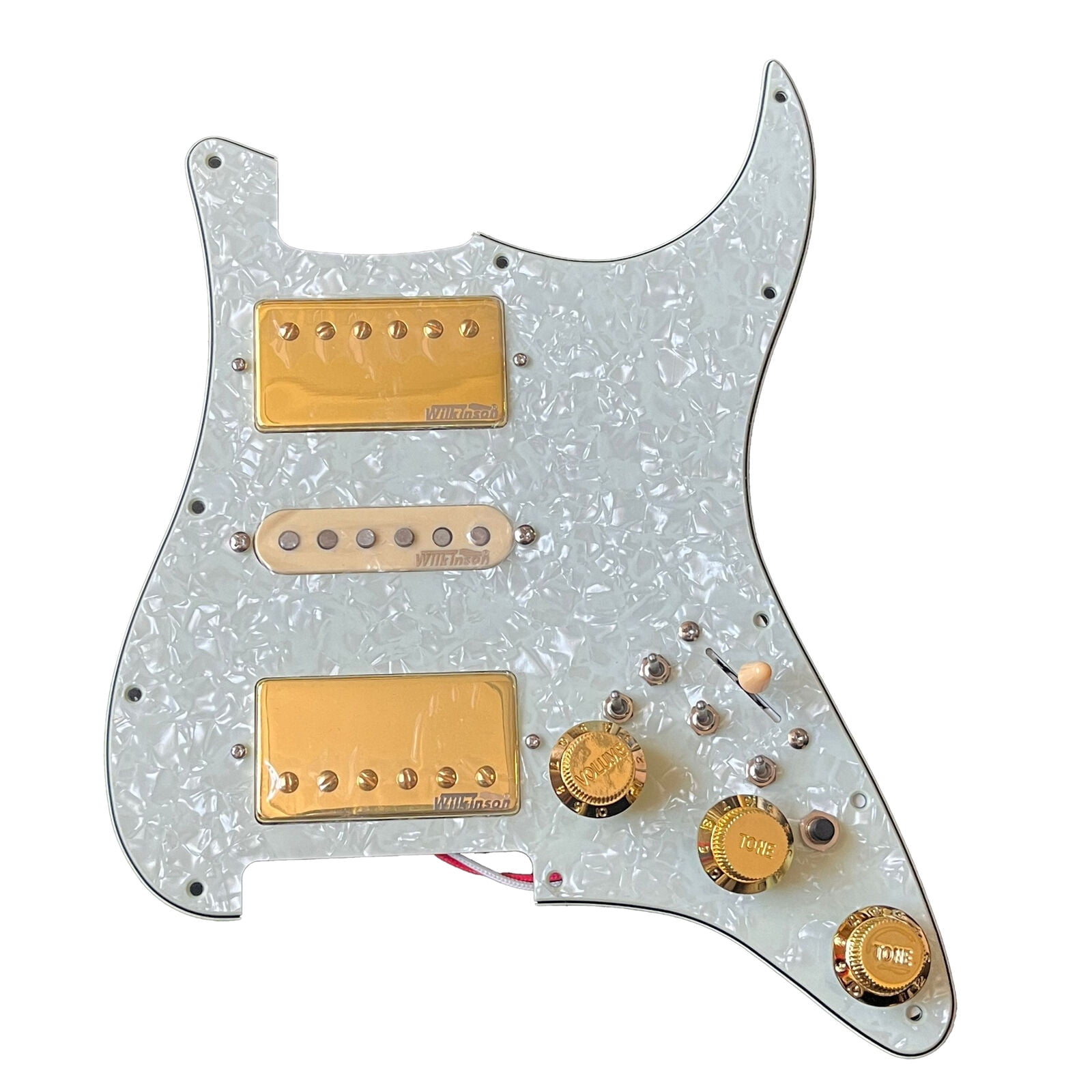HSH Prewired Guitar Strat Pickguard Set  Alnico 5 Humbucker Pickups Coil Splitting Switch Multi Switch Harnesses ,For Fender ST Electric Guitar Replacement parts