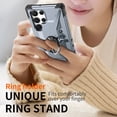 thumbnail image 4 of for Samsung Galaxy S25 Ultra Rugged Case, Shockproof Heavy Duty Protective Case with Ring Stand for Samsung Galaxy S25 Ultra Support Magnetic Car Mount Non-Slip Cover, Gray, 4 of 8