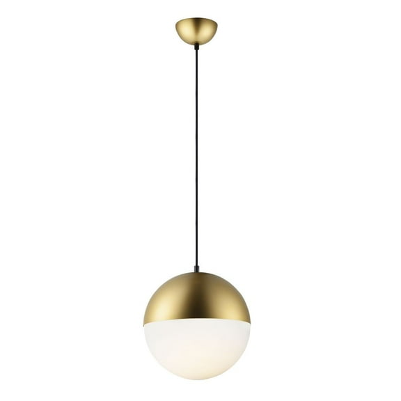 E20366-92MG ET2 Lighting Half Moon-12W 1 LED Large Pendant-11.75 Inches wide by 12.25 inches high-Metallic Gold Finish