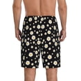 thumbnail image 2 of Balery Daisy Men's Cotton Knit Pajama Shorts Waistband & Pockets,Short Pajama Pants-Small, 2 of 8