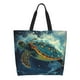 thumbnail image 1 of Disketp Surfing Turtle Bolsa Tote Estampada para Mujer, Bolso de Hombro y de Mano para Compras y Viajes, 1 of 8