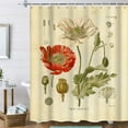 thumbnail image 4 of Plant Flower Shower Curtain 3d Printing Green Leaves Retro Bathtub Screen Waterproof Polyester Bathroom Curtains Bathroom r, 4 of 7