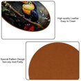 thumbnail image 5 of Toucan Set of 6 Round Microfiber Leather Coasters, 11x11 cm Drink Coasters for Home and Kitchen, Stylish Absorbent Coasters for Decor, 5 of 6